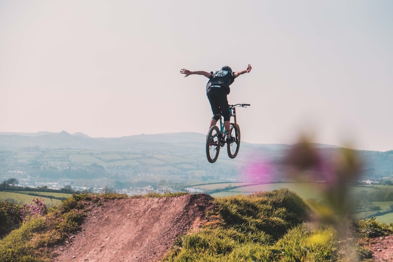Cyclist doing bodyweight strength work