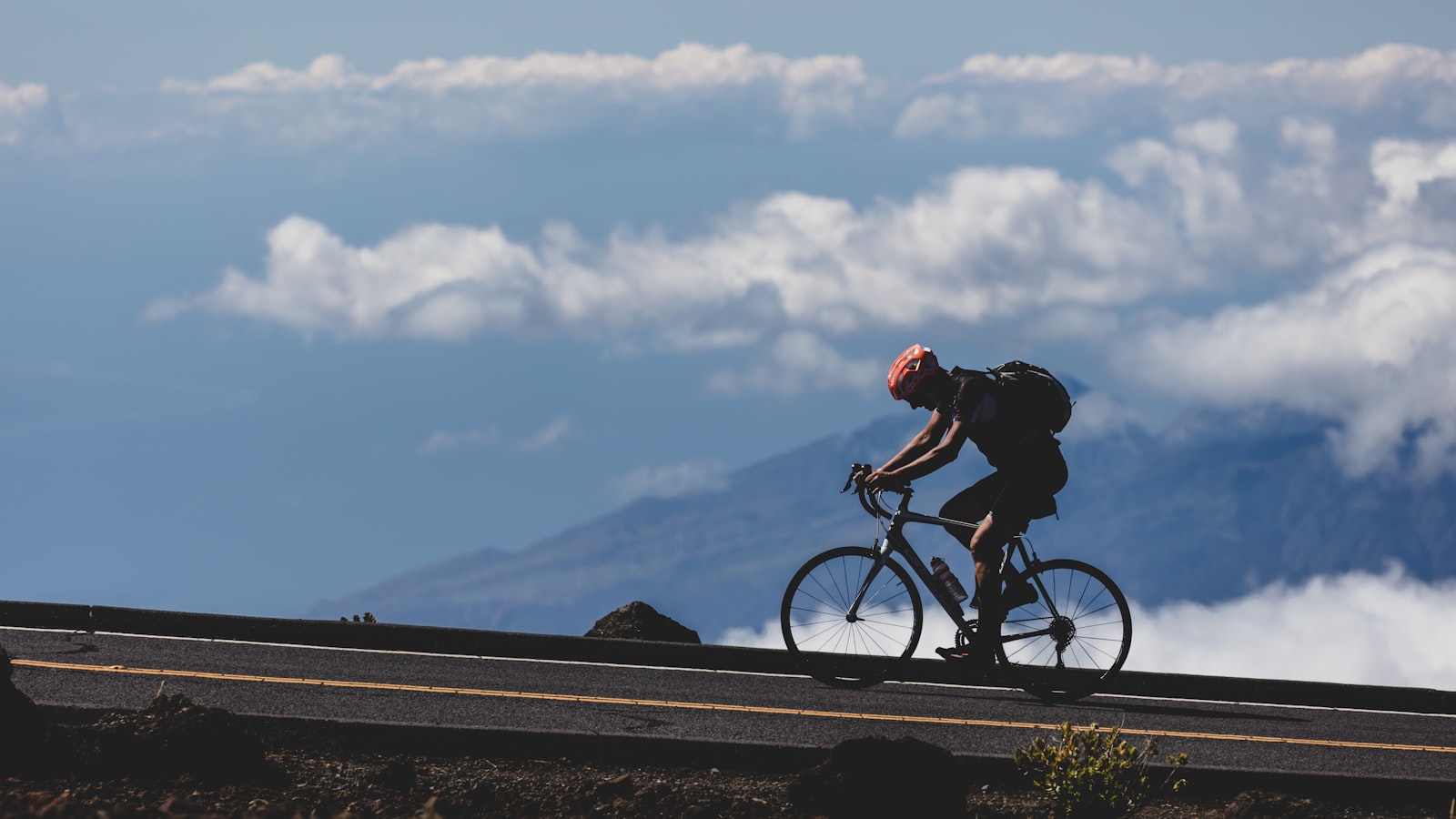 Road cycling helmet on a table