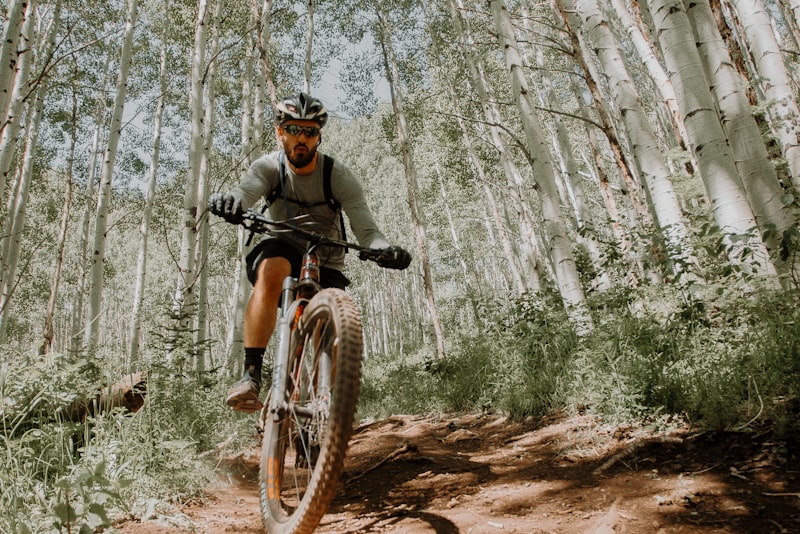 Cyclist stretching before a ride